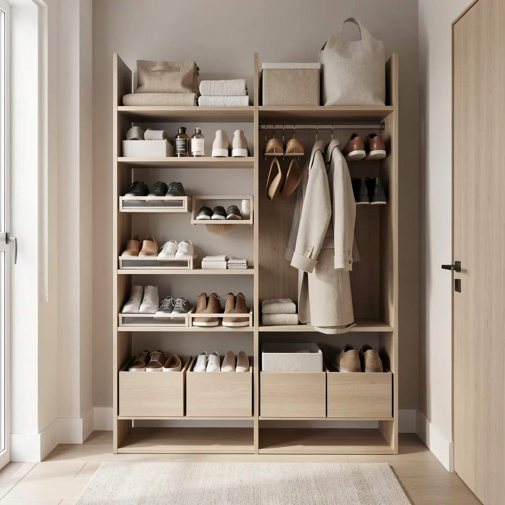 Corner system with L-shaped arrangement