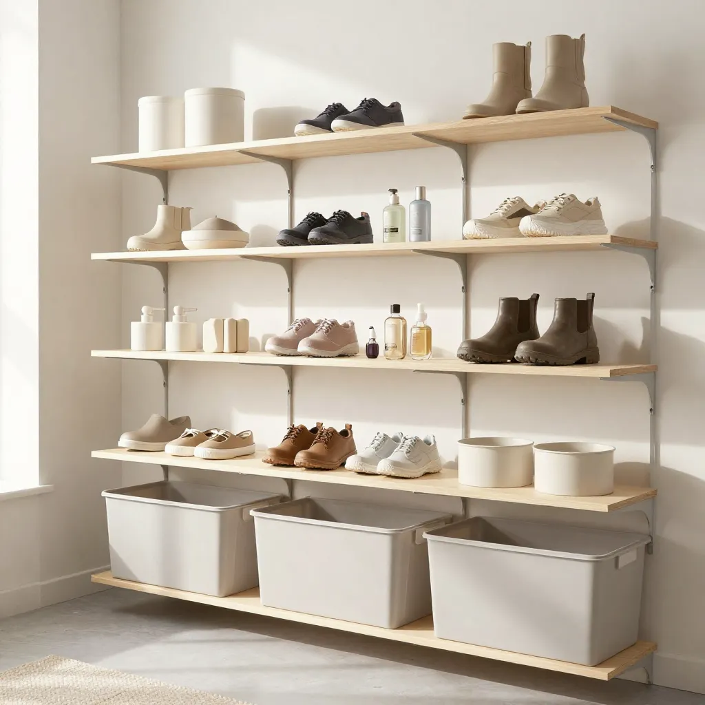 Wall-mounted modular system